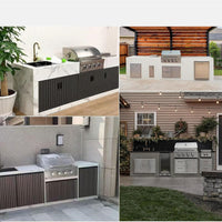 Built-In Gas Grill Designed for Outdoor Kitchen Islands, 4 Burner System, 304 Stainless Steel, Dual-Fuel