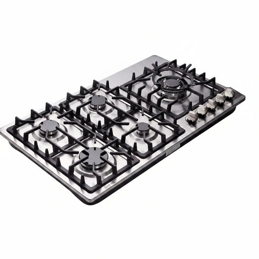 34 Inch Gas Cooktop Dual Fuel Sealed 5 Burners Stainless Steel Drop-In Gas Hob DK258-A08 Gas Cooker