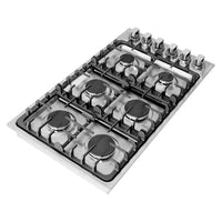 36 In. Gas Cooktop in Stainless Steel with 6 Italian Made Burners