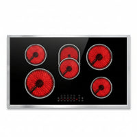 Electric Cooktop 36 Inch with Glass Protecting the Metal Frame