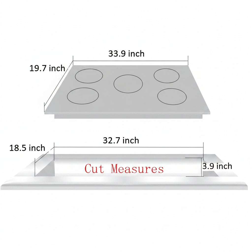 34 Inch Gas Cooktop Dual Fuel Sealed 5 Burners Stainless Steel Drop-In Gas Hob DK258-A08 Gas Cooker
